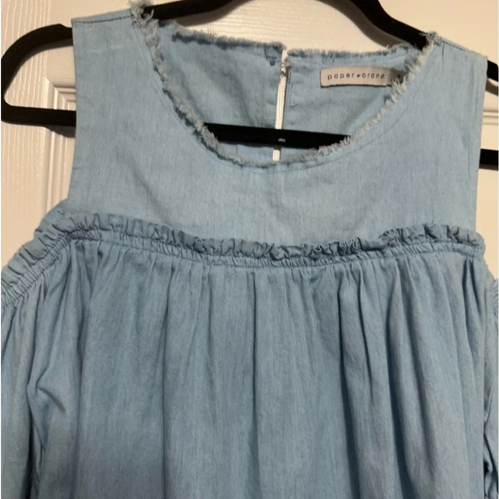 NWT Boutique Cold Shoulder Denim - Picture 8 of 12
